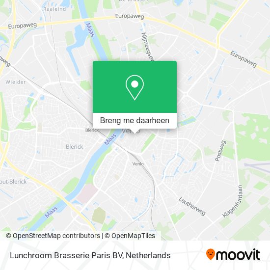 Lunchroom Brasserie Paris BV kaart