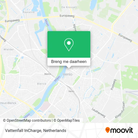 Vattenfall InCharge kaart