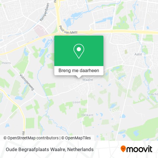 Oude Begraafplaats Waalre kaart