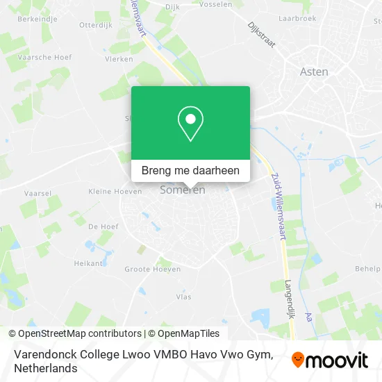 Varendonck College Lwoo VMBO Havo Vwo Gym kaart
