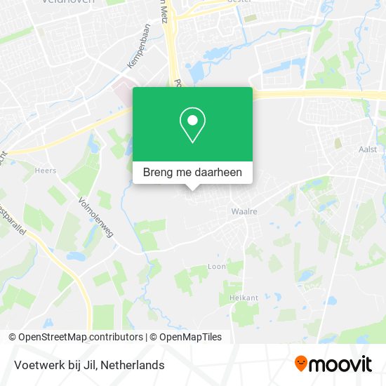 Voetwerk bij Jil kaart