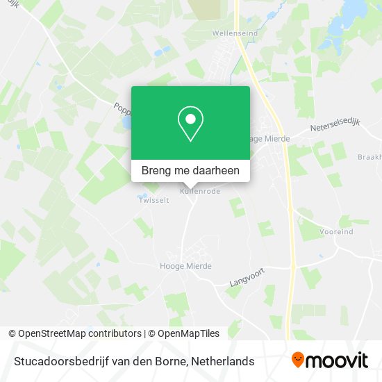 Stucadoorsbedrijf van den Borne kaart