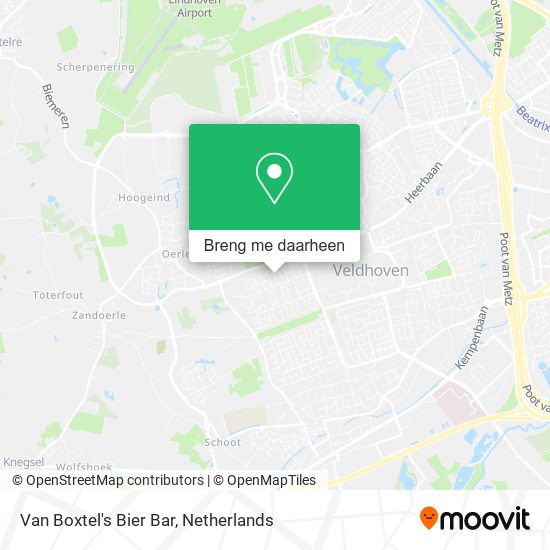 Van Boxtel's Bier Bar kaart