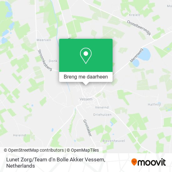 Lunet Zorg / Team d'n Bolle Akker Vessem kaart