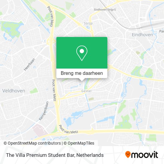 The Villa Premium Student Bar kaart