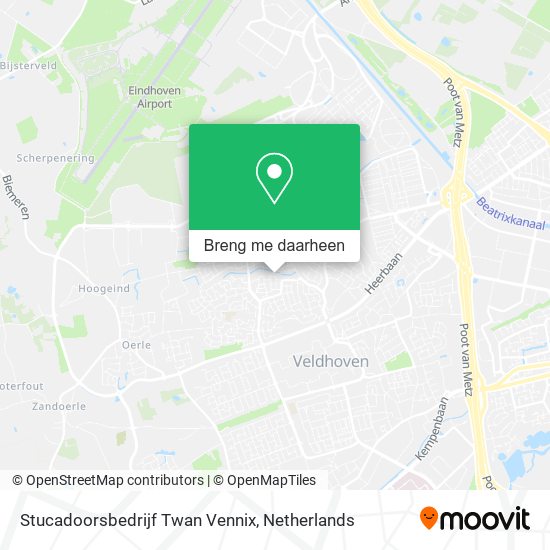 Stucadoorsbedrijf Twan Vennix kaart