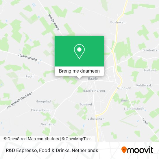 R&D Espresso, Food & Drinks kaart