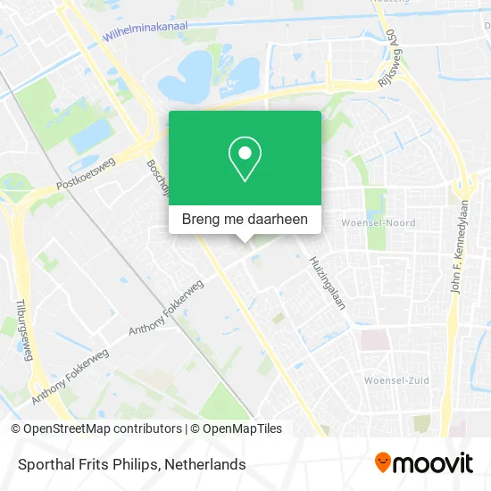 Sporthal Frits Philips kaart