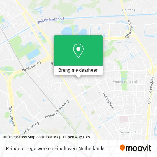 Reinders Tegelwerken Eindhoven kaart