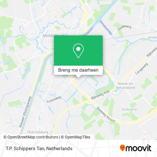 T.P. Schippers Tan kaart