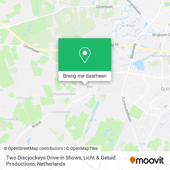 Two Discjockeys Drive-in Shows, Licht & Geluid Productions kaart