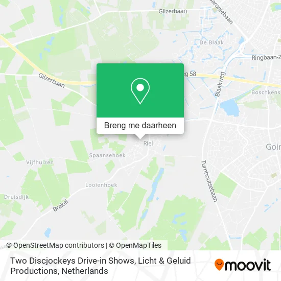 Two Discjockeys Drive-in Shows, Licht & Geluid Productions kaart