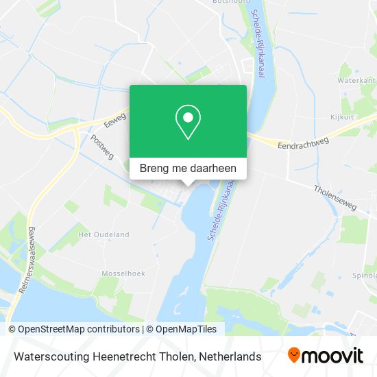 Waterscouting Heenetrecht Tholen kaart