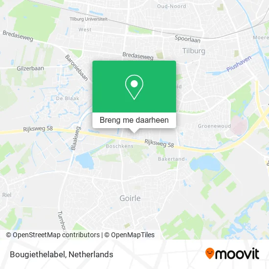 Bougiethelabel kaart