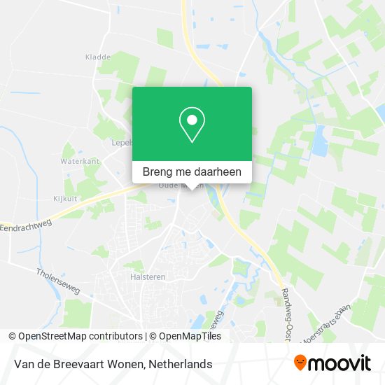 Van de Breevaart Wonen kaart