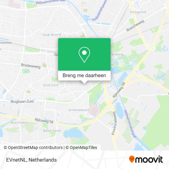 EVnetNL kaart