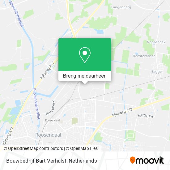 Bouwbedrijf Bart Verhulst kaart