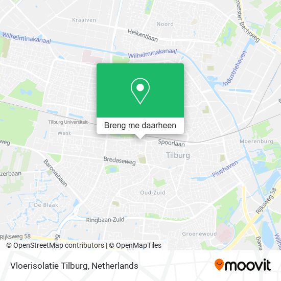 Vloerisolatie Tilburg kaart