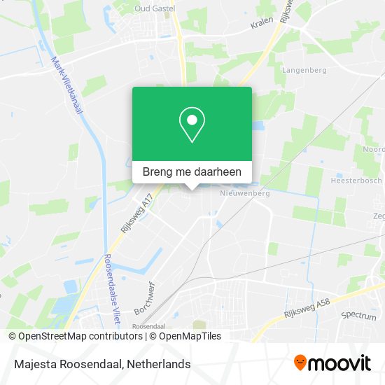 Majesta Roosendaal kaart
