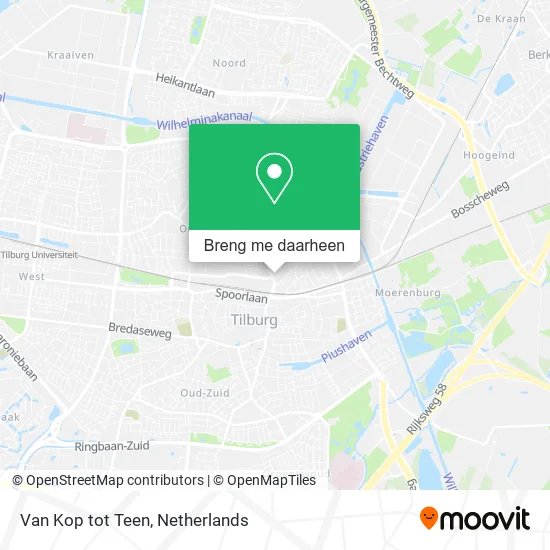 Van Kop tot Teen kaart