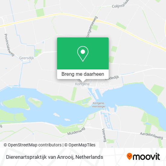 Dierenartspraktijk van Anrooij kaart