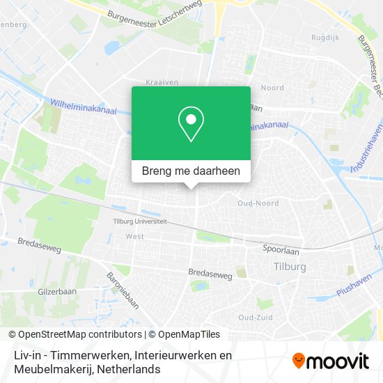 Liv-in - Timmerwerken, Interieurwerken en Meubelmakerij kaart