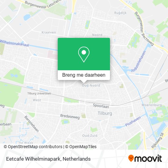 Eetcafe Wilhelminapark kaart