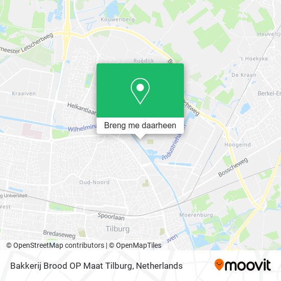 Bakkerij Brood OP Maat Tilburg kaart