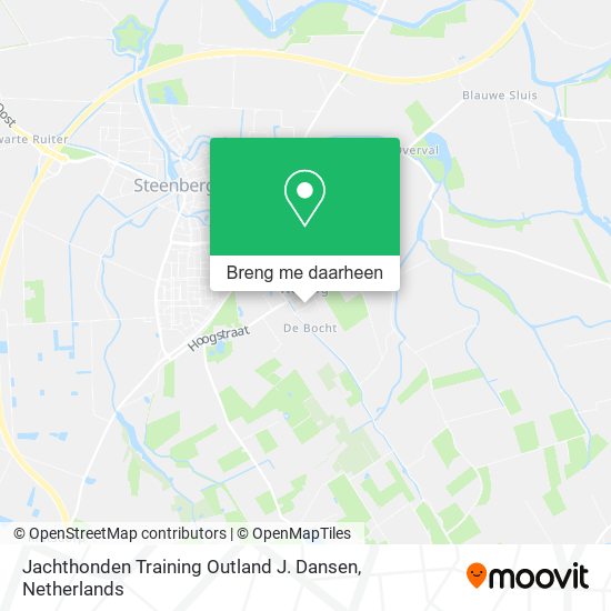 Jachthonden Training Outland J. Dansen kaart