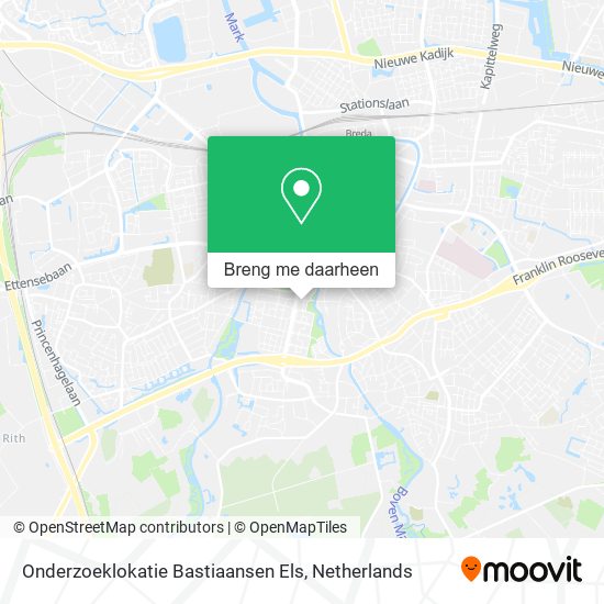 Onderzoeklokatie Bastiaansen Els kaart