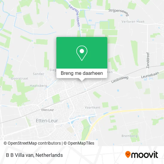 B B Villa van kaart