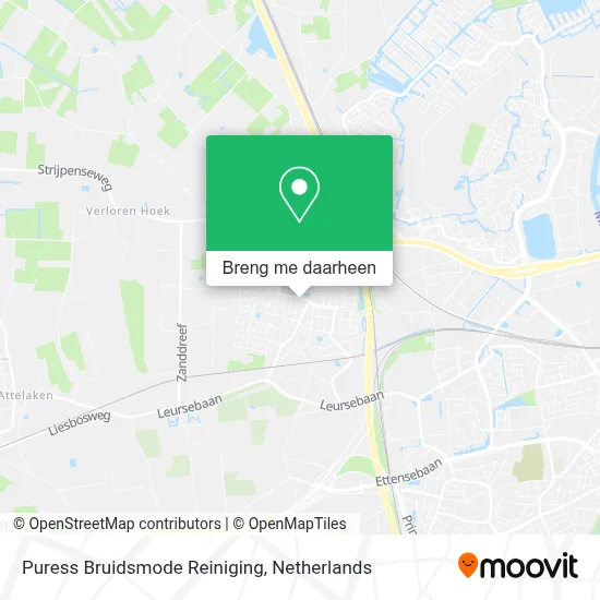 Puress Bruidsmode Reiniging kaart