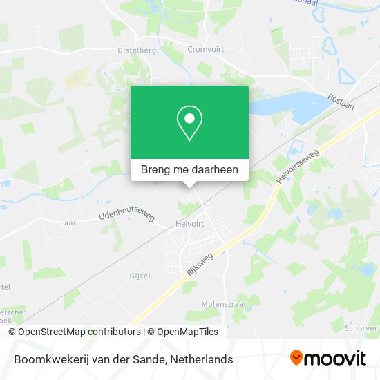 Boomkwekerij van der Sande kaart