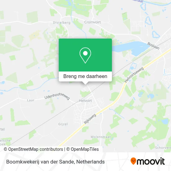 Boomkwekerij van der Sande kaart