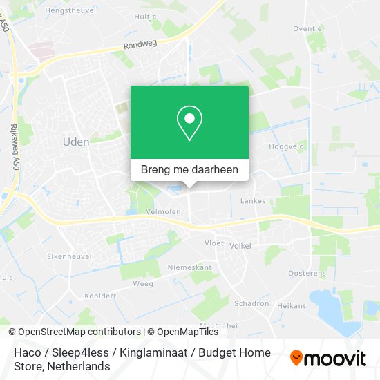 Haco / Sleep4less / Kinglaminaat / Budget Home Store kaart