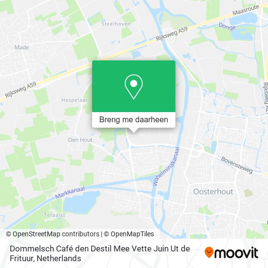 Dommelsch Café den Destil Mee Vette Juin Ut de Frituur kaart