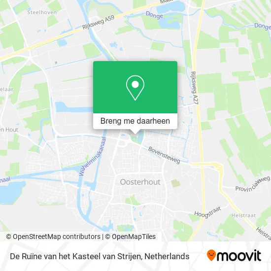 De Ruïne van het Kasteel van Strijen kaart