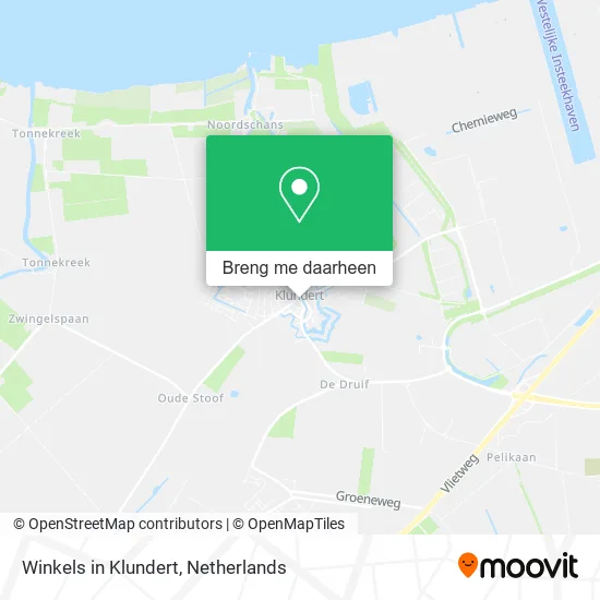 Winkels in Klundert kaart