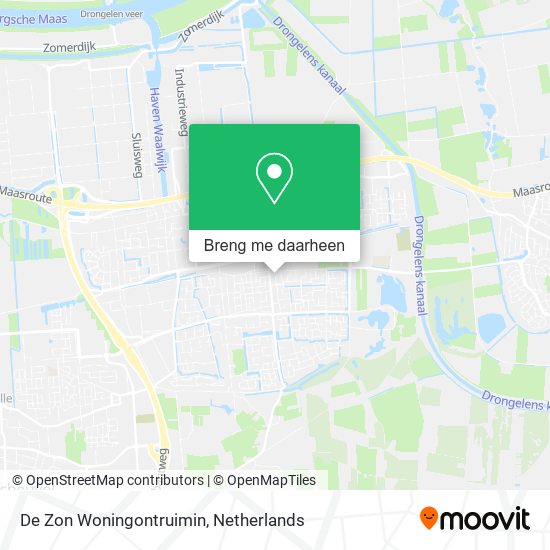 De Zon Woningontruimin kaart