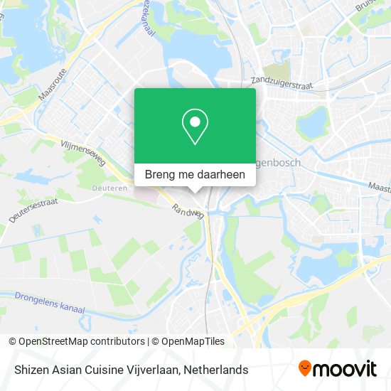 Shizen Asian Cuisine Vijverlaan kaart