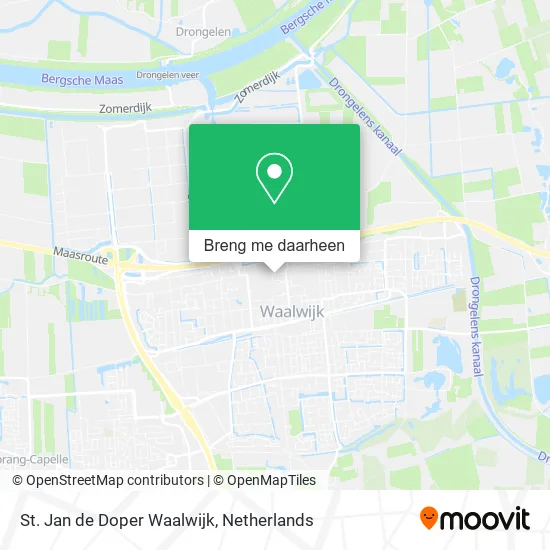St. Jan de Doper Waalwijk kaart