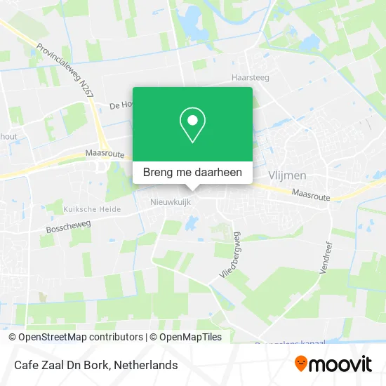 Cafe Zaal Dn Bork kaart