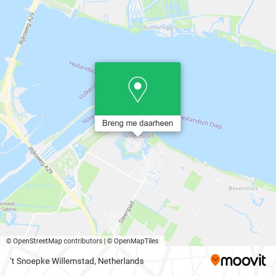 't Snoepke Willemstad kaart