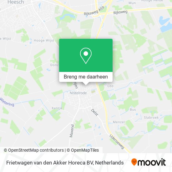 Frietwagen van den Akker Horeca BV kaart