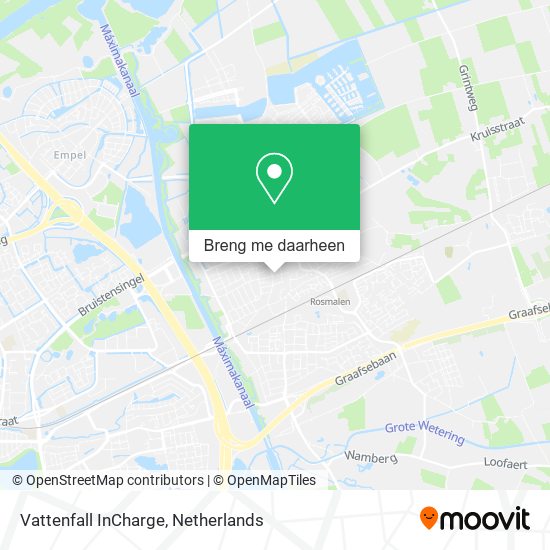 Vattenfall InCharge kaart