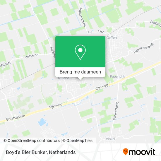 Boyd's Bier Bunker kaart
