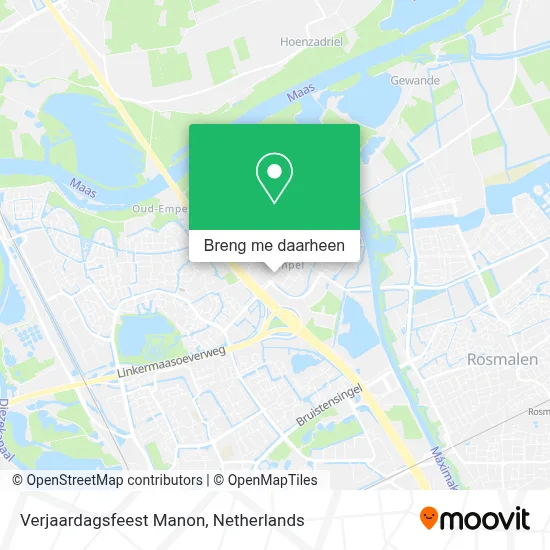 Verjaardagsfeest Manon kaart