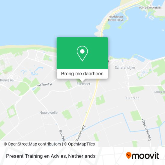 Present Training en Advies kaart
