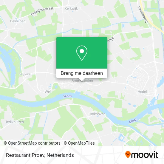 Restaurant Proev kaart