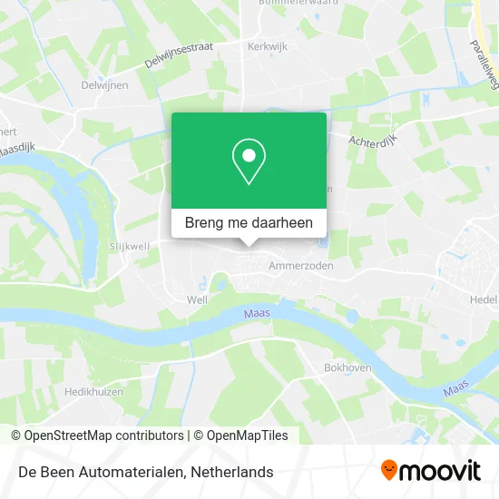 De Been Automaterialen kaart